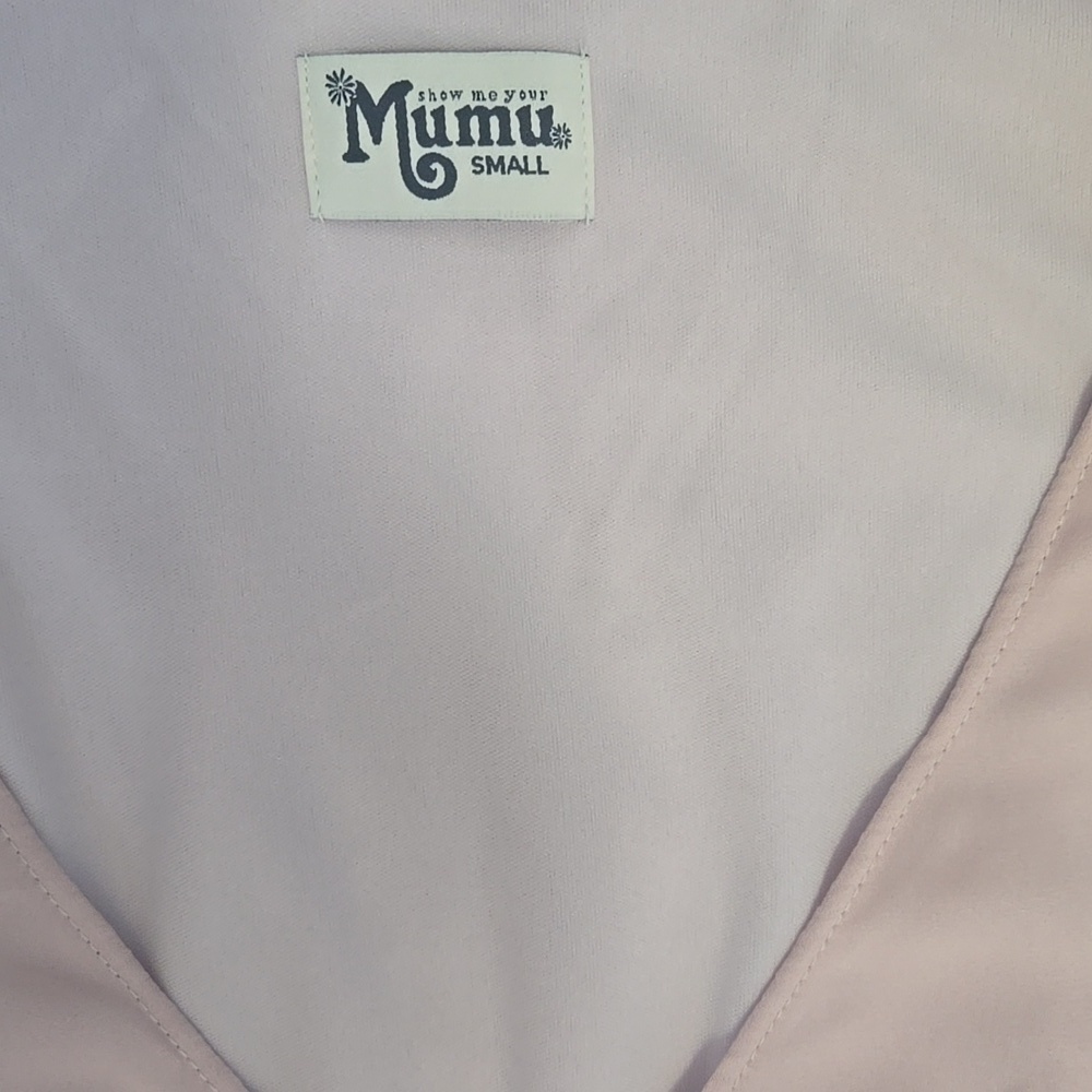 Show Me Your MuMu Michelle Flutter Sleeve Maxi Dress Pink Size Small - Picture 4 of 12